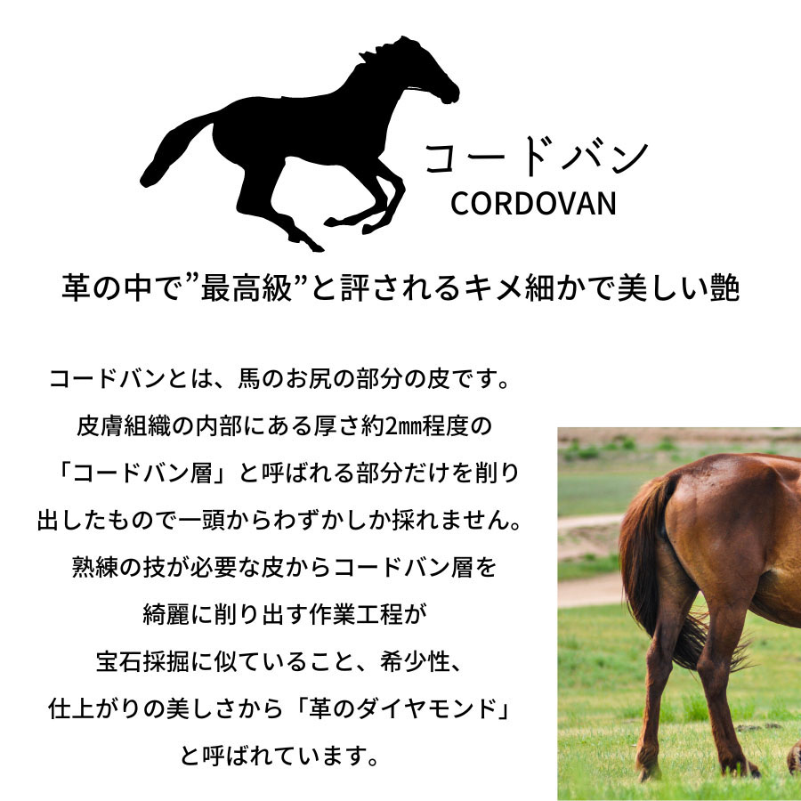 小銭入れ メンズ コードバン 革 本革 レザー 日本製 馬蹄型コインケース かっこいい 薄型 さいふ 無地 グリーン 緑 40代 50代 LY1003