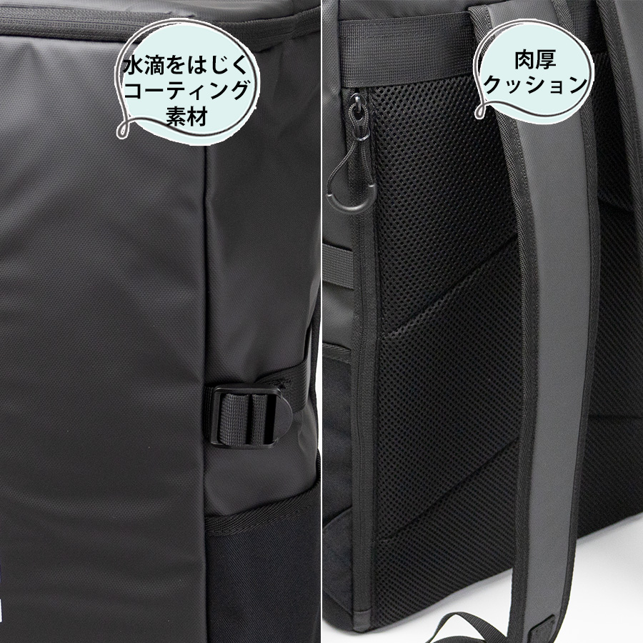 リュックサック メンズ 大容量 21l B4 ノート PC 収納 スクエア ボックス 撥水 デイパック 通勤 出張 旅行 シンプル ロゴ EDWIN エドウイン 0411475｜kaban-soko｜06