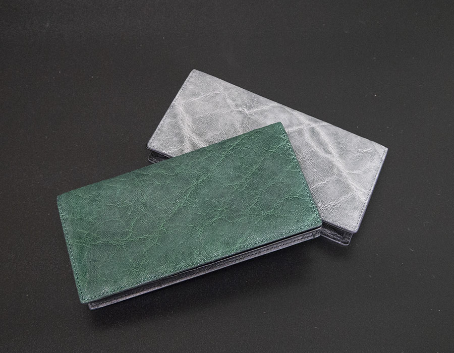 【良品】Chapllin エレファントレザー 象革 長財布 ヴィンテージ 緑 長財布 メンズ 財布 革 本革 日本製 高級 50代 60代 70代 大容量