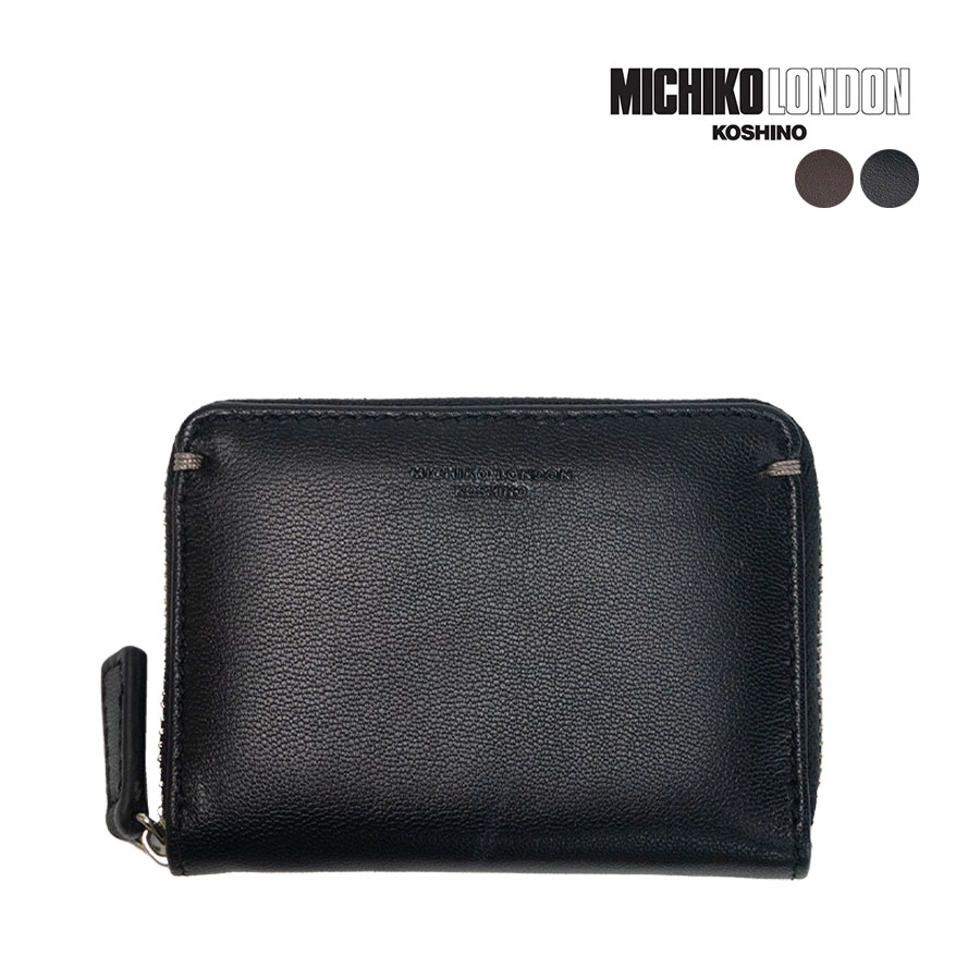 MICHIKO LONDON ミチコロンドン 財布 メンズ 小銭入れ ラウンドファスナー 本革 革 レザー 山羊革 ブランド 0580151