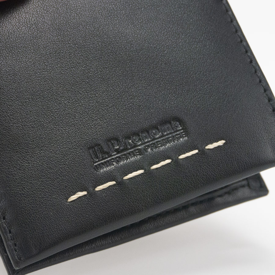 財布 メンズ 二つ折り 本革 革 レザー 中ベラ付き シンプル 使いやすい 折りたたみ財布 メンズ ブランド U.P renoma ユーピーレノマ  トランス 61R674