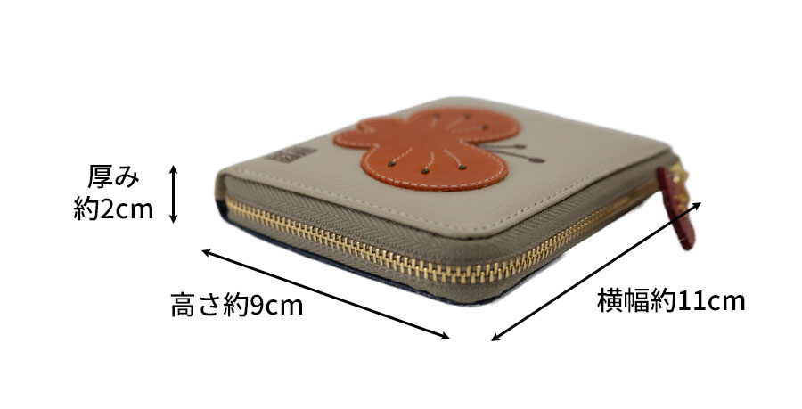 二つ折り財布 レディース ファスナー 小銭入れ 本革 牛革 革