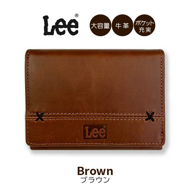 Lee 二つ折り財布 メンズ 本革 レディース リー クロスワックス