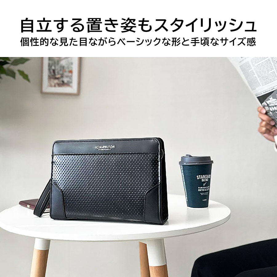 Tomo COACH クラッチバック J.C HAMILTON クラッチバッグ メンズ 小さめ セカンドバッグ