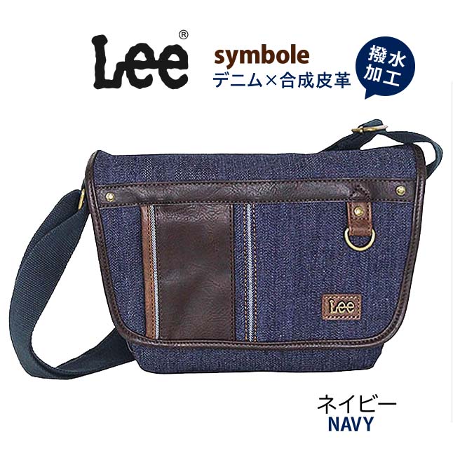 LEE ウォッシュデニムショルダーバッグ 通勤オフィス 3色 2color 】センターラインウォッシュデニムショルダーバッグ