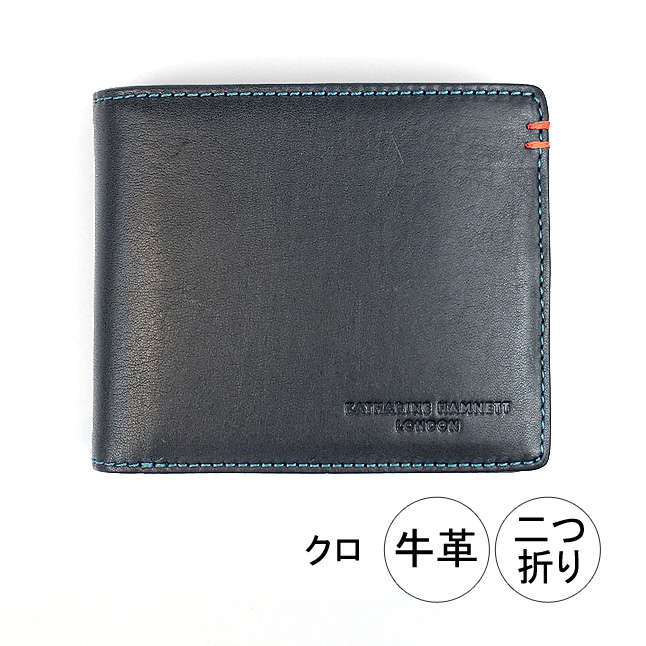 KATHARINE HAMNETT（キャサリンハムネット） 二つ折り財布 メンズ 牛革