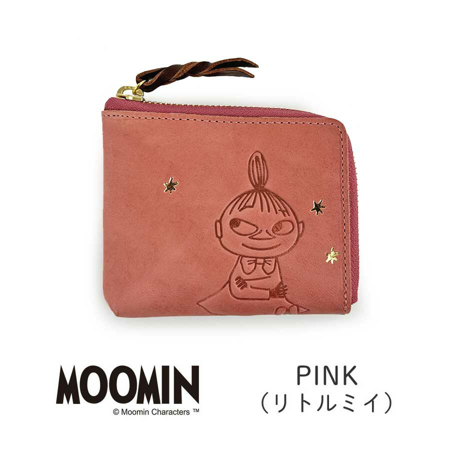 MOOMIN（ムーミン） 財布 レディース ミニ スリム コンパクト 牛革 本