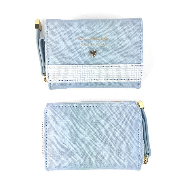 キッズ 財布 女の子 mls-4052 グレンチェック＆カラーコンビ