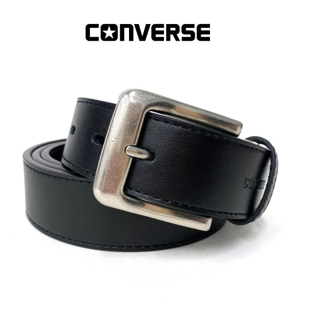 【美品】コンバース　黒　革靴　スリッポン　ベルト　27センチ CONVERSE（コンバース） ベルト メンズ カジュアル 革 長さカット可能