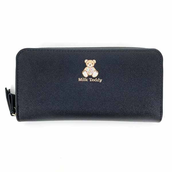 財布 キッズ 女子 長財布 中学生 高校生 おしゃれ かわいい 可愛い 長財布 Milk Teddy クマ刺繍 ラウンド長札財布 Lks 108 Lks 108 かばんmart 通販 Yahoo ショッピング