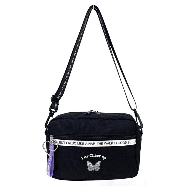 ショルダーバッグ キッズ 女子 小学生 女の子 斜めがけバッグ 紫色 黒 韓国 大人っぽい プレゼント 蝶 Spop Parlor バタフライ ショルダーバック Svf 513 Svf 513 かばんmart 通販 Yahoo ショッピング