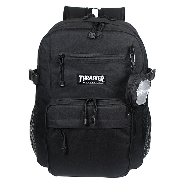 リュック 通学 男子 THRASHER スラッシャー カラーネーム 2層リュック 35L ミニポーチ付き thb-0031 高校生 ストリートブランド 通学リュック 2ルーム 中学 大学生 大容量  黒 丈夫 おしゃれ 通学リュック 通学用 部活 サブバッグ a4 b4 人気 入学 新学期 修学旅行 林間学校 THRASHER（スラッシャー） リュック 通学 男子 カラーネーム 2層