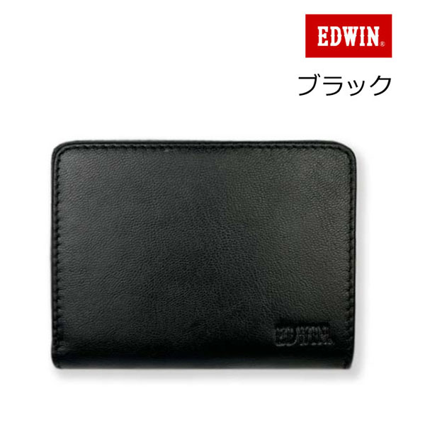 EDWIN（エドウィン） 財布 メンズ 2つ折り財布 コンパクト レザー