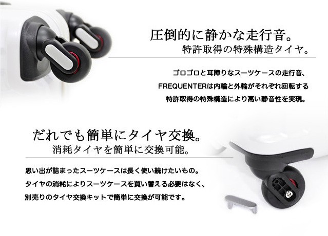 スーツケース FREQUENTER（フリクエンター）WAVE ファスナー型 47cm