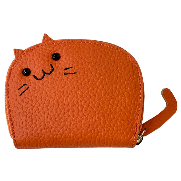 カードケース レディース ねこ ネコ カードホルダー 女性 プレゼント ミニ財布 お札が入る Melody メロディー レザー カギしっぽカードケース  じゃばら式 12807