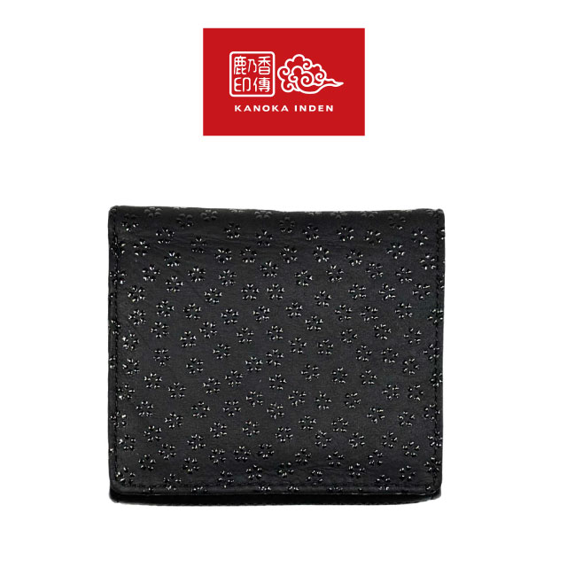 印伝 財布 二つ折り財布 レディース 薄い コンパクト レディース財布