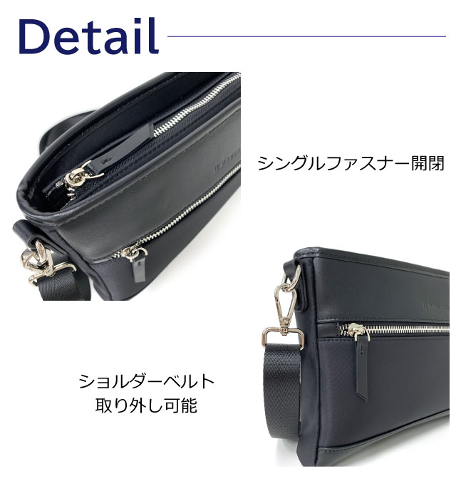 renoma（レノマ） メンズ ショルダーバッグ 薄マチ ヨコ型ショルダー