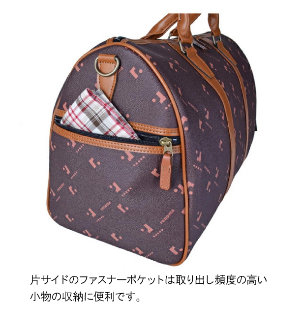 [美品] renoma sports club golfレザーボストンバッグ renoma ボストンバッグ メンズ 旅行 ゴルフ 出張 ボストンバック