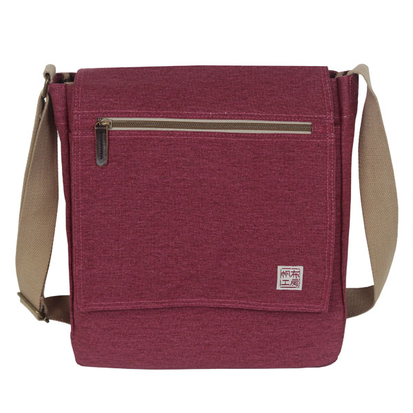 帆布のショルダーバッグ(フラップ付き) TIGER CANVAS -タイガー帆布- フラップ付きショルダーバッグ（M