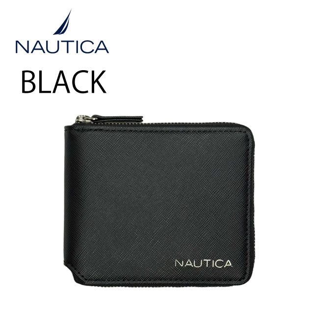 NAUTICA（ノーティカ） 二つ折り財布 ファスナー メンズ 革 2つ折り