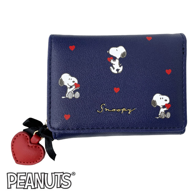 スヌーピー 三つ折り財布 73103 ネイビー サイフ 財布 三つ折り財布 ウォレット SNOOPY PEANUTS ピーナッツ