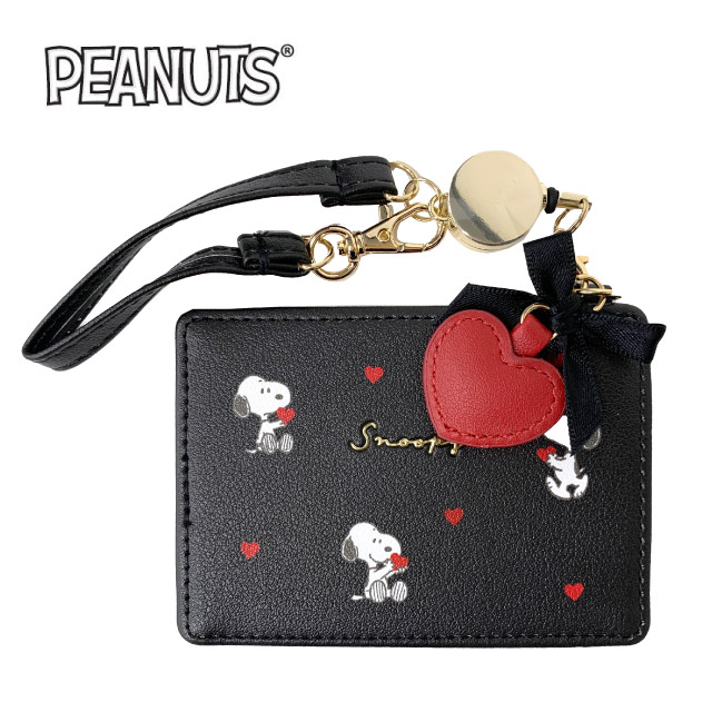SNOOPY（スヌーピー） パスケース 定期入れ リール付き 大人 子供