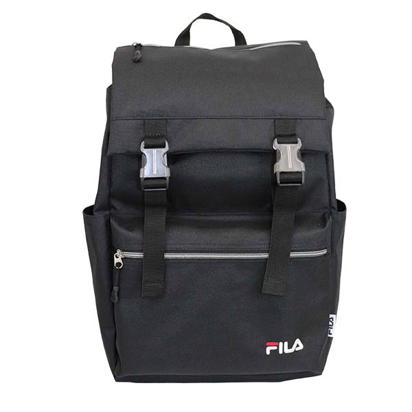 FILA ブラック リュック・バックパック FILA デイバック リュック FILA/フィラ 筆記体 刺繍 PC収納可能