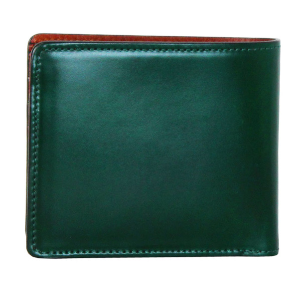 二つ折り財布 革/CORDOVAN(コードバン） 二つ折り 財布(小銭入れ付き