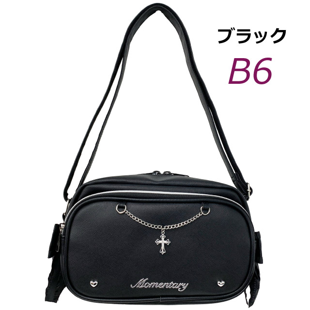 little mommy♪ ブラックショルダーバッグ SAMPO ショルダーバッグ キッズ 女子 小学生 女の子 斜めがけバッグ