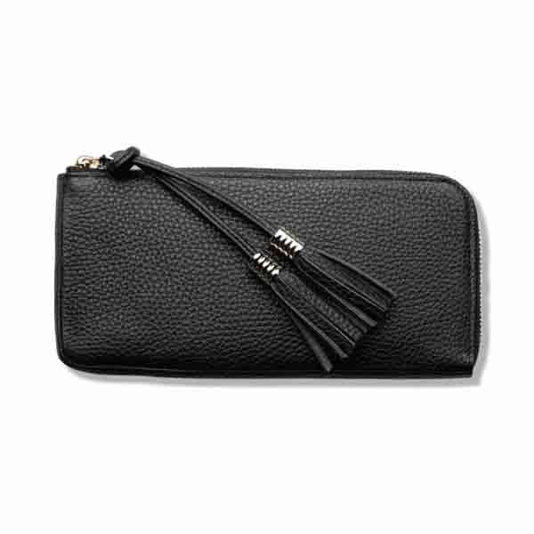 【LOEWE美品】レザースカート　オフホワイト 長財布 レディース 薄い L字ファスナー 女性 サイフ レザー 革