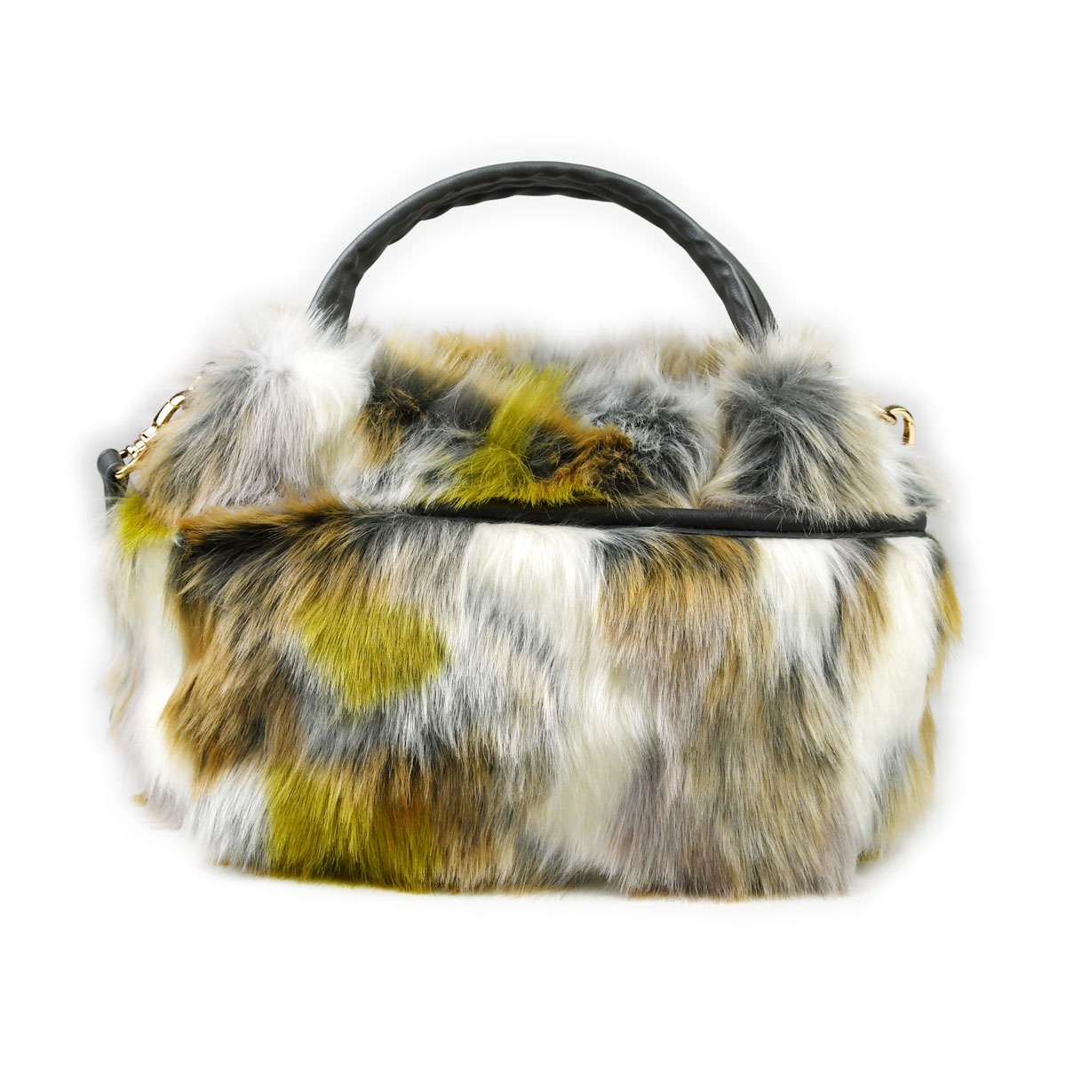 エコファー Eco Fur 2WAYショルダーバッグ Lサイズ ハンドバッグ ANTI