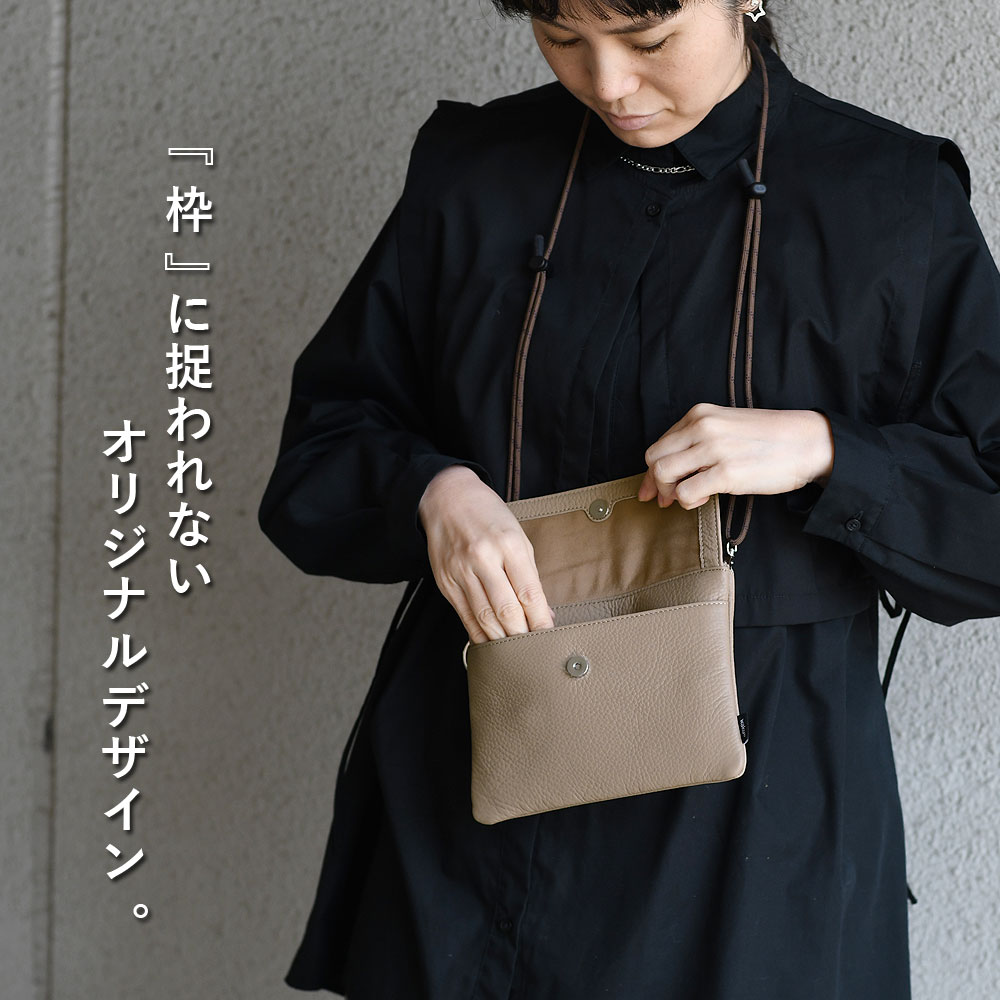 waku ミニショルダーバッグ 本革 レディース WAKU ワク スクエア