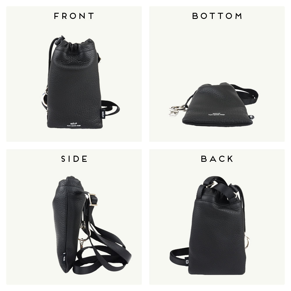 waku スマホショルダー Sサイズ スマホポーチ 縦型 WAKU 本革