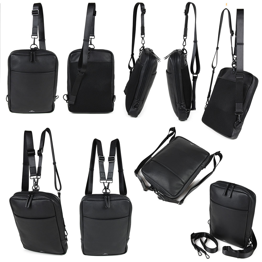 waku A4 リュックサック バックパック ボディバッグ 縦型 2way