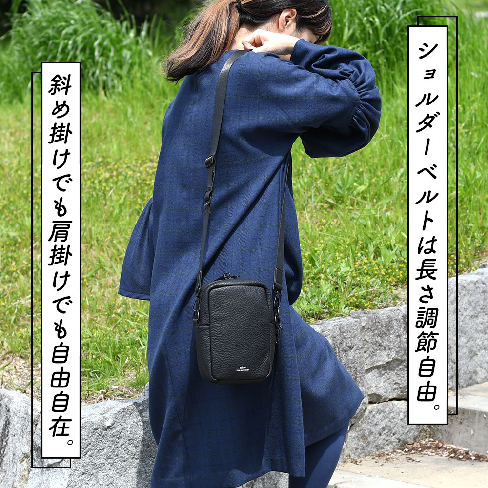 waku 縦長ポシェット 縦型ミニショルダーバッグ クラッチバッグ