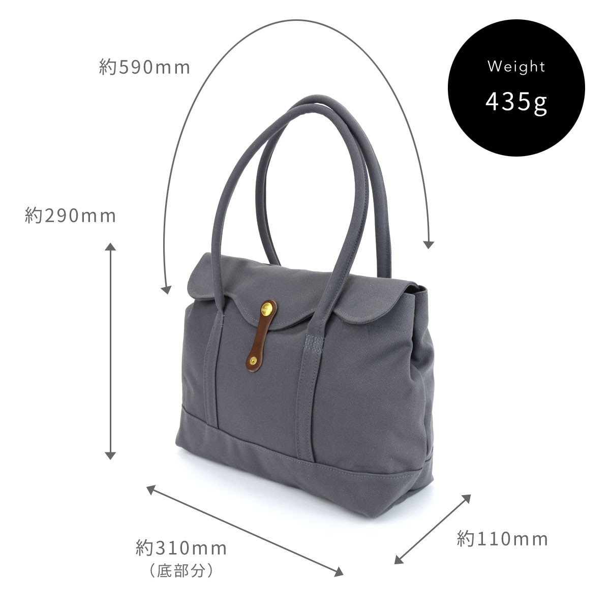 THE CANVET（ザ キャンヴェット） ミニトートバッグ 帆布 8号 フラップ