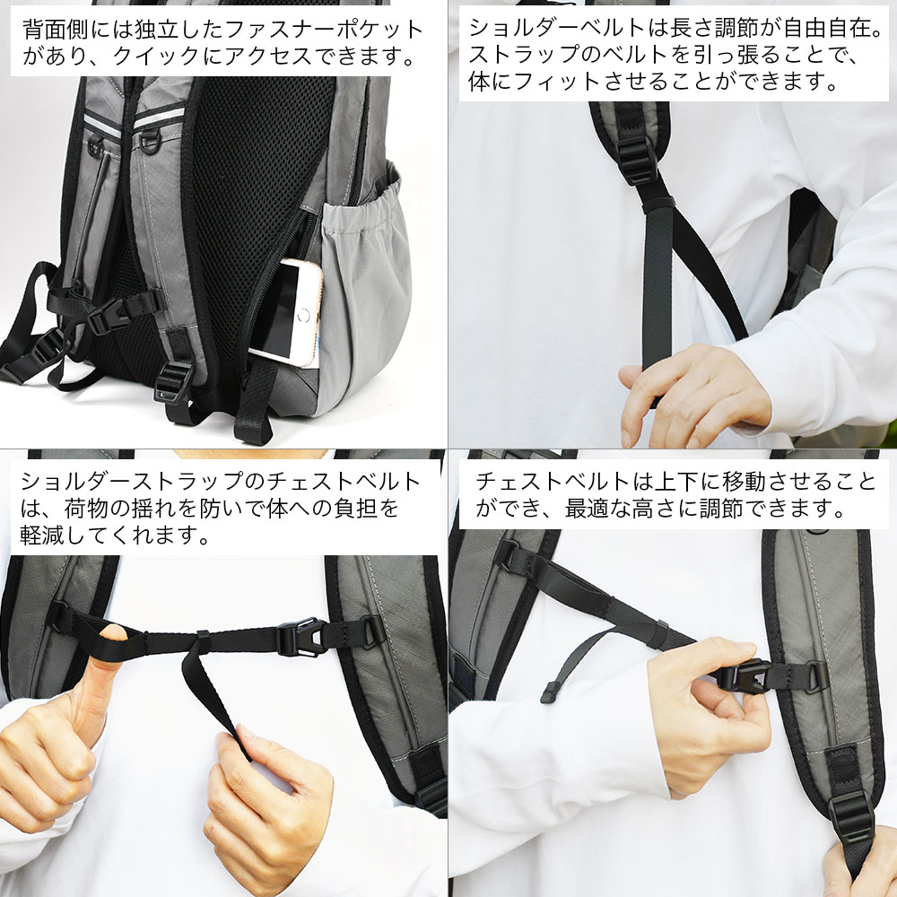 バックパック 20L B4サイズぴったり 軽登山 ストリート ザック