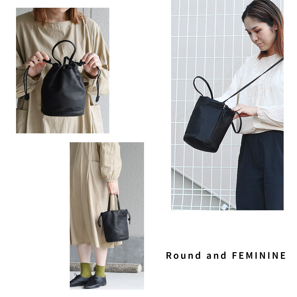 Folna 巾着バッグ 2way 本革 レディース 日本製 フォルナ FOLNA RD