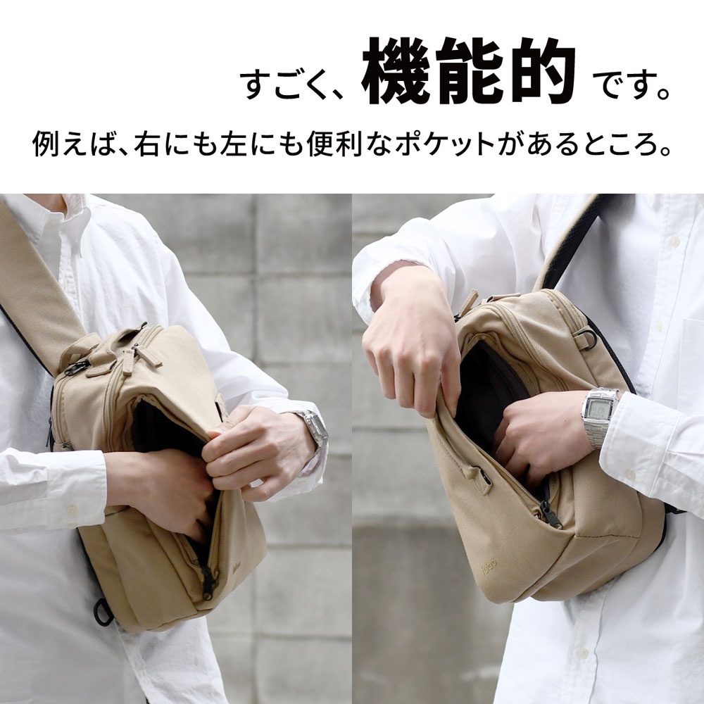 ボディバッグ fulcro バッグ クロスボディ スリング 自立