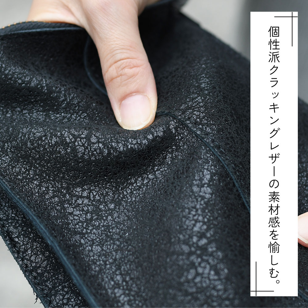 ミニショルダーバッグ 縦型 2層式 ソフトレザー 箔レザー