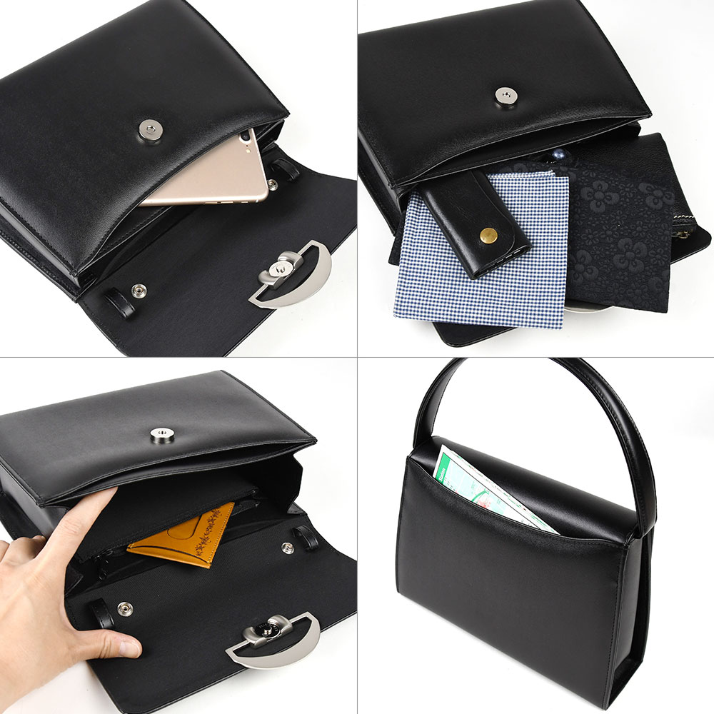 ブラックフォーマルバッグ 本革 レディース 日本製 ハンドバッグ