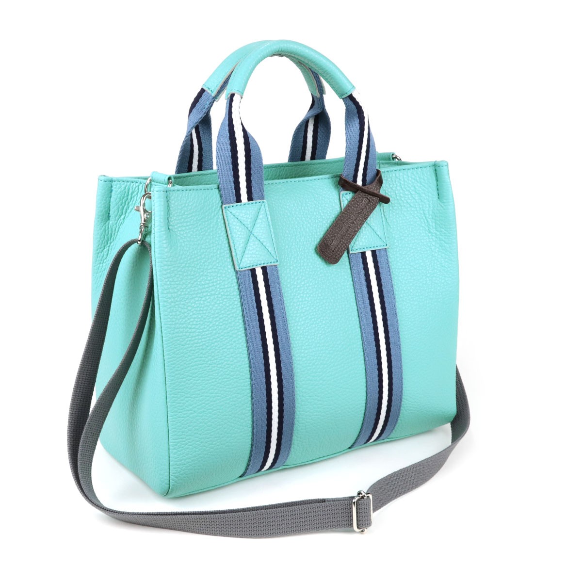 ショルダーバッグ 2Wayバッグ ハンドバッグ スクエア 角底 イタリアン