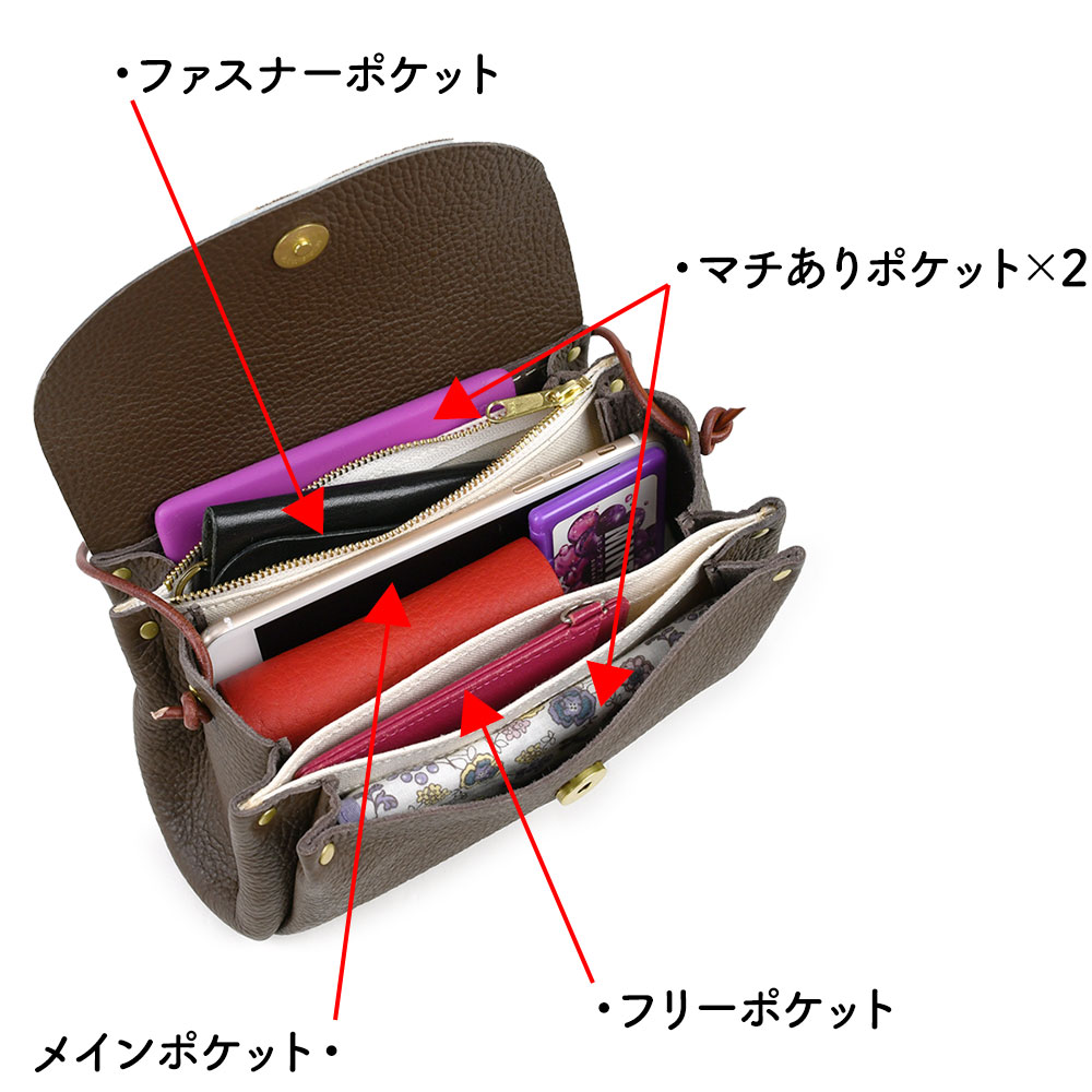 CHAM チャム ファー 毛付き ハラコ ミニショルダーバッグ ポシェット フラップショルダーバッグ レディース 日本製 イタリア革 姫路レザー_18