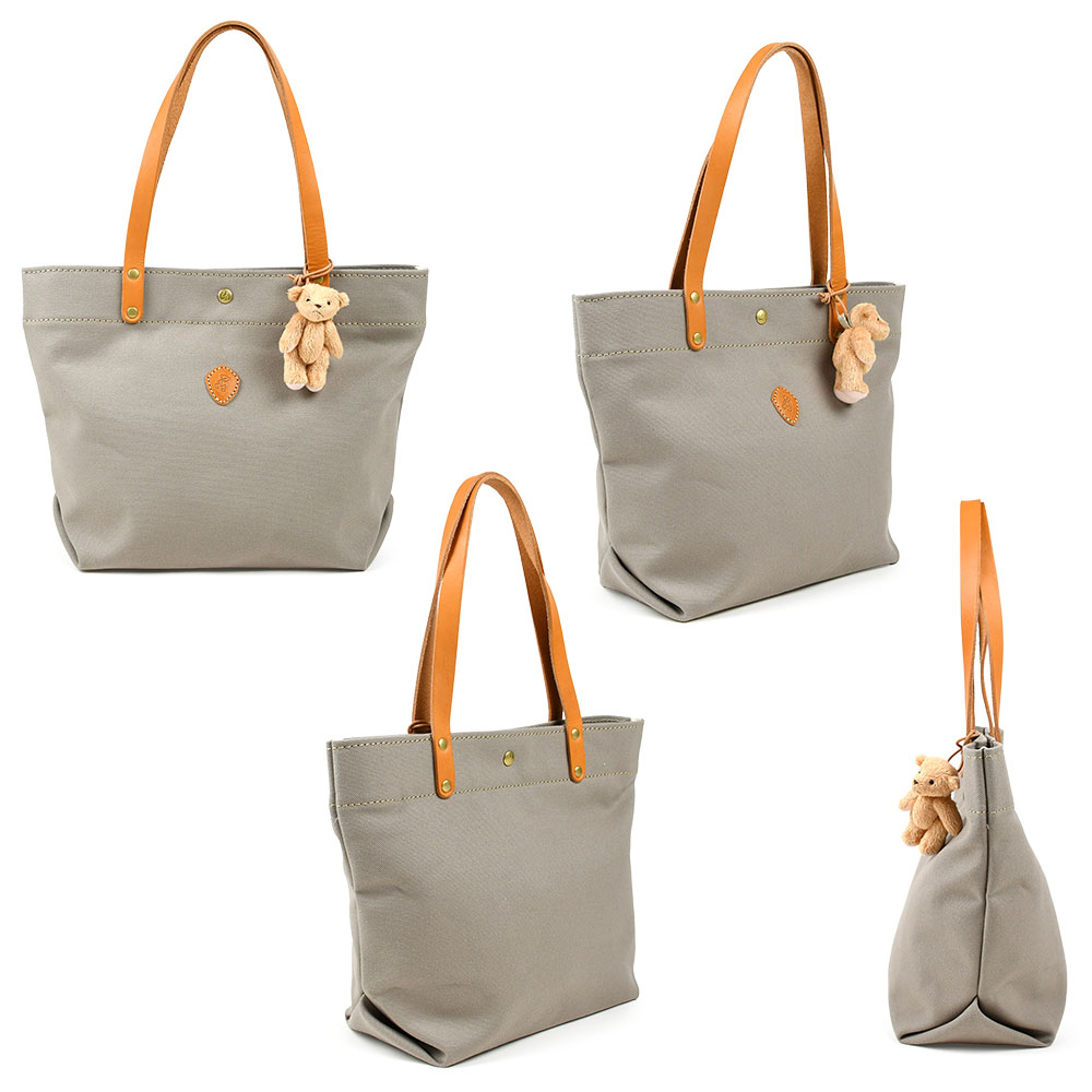 トートバッグ キャンバス M 持ち手 長め 革 日本製 バニラベア レディース A4 横 トート 肩掛け マグネット 使いやすい 帆布 無地 帆布トート Vanilla Bear くま ぬいぐるみ キーホルダー CHAM チャム バッグ 鞄 かわいい ペットボトル グリーン/緑/イエロー 送料無料 トートバッグ キャンバス M 持ち手 長め 日本製 バニラベア レディース