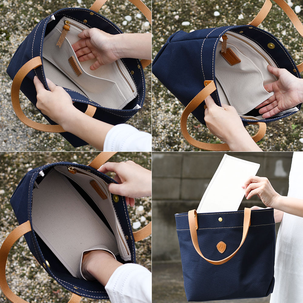 トートバッグ キャンバス M 持ち手 長め 日本製 バニラベア レディース