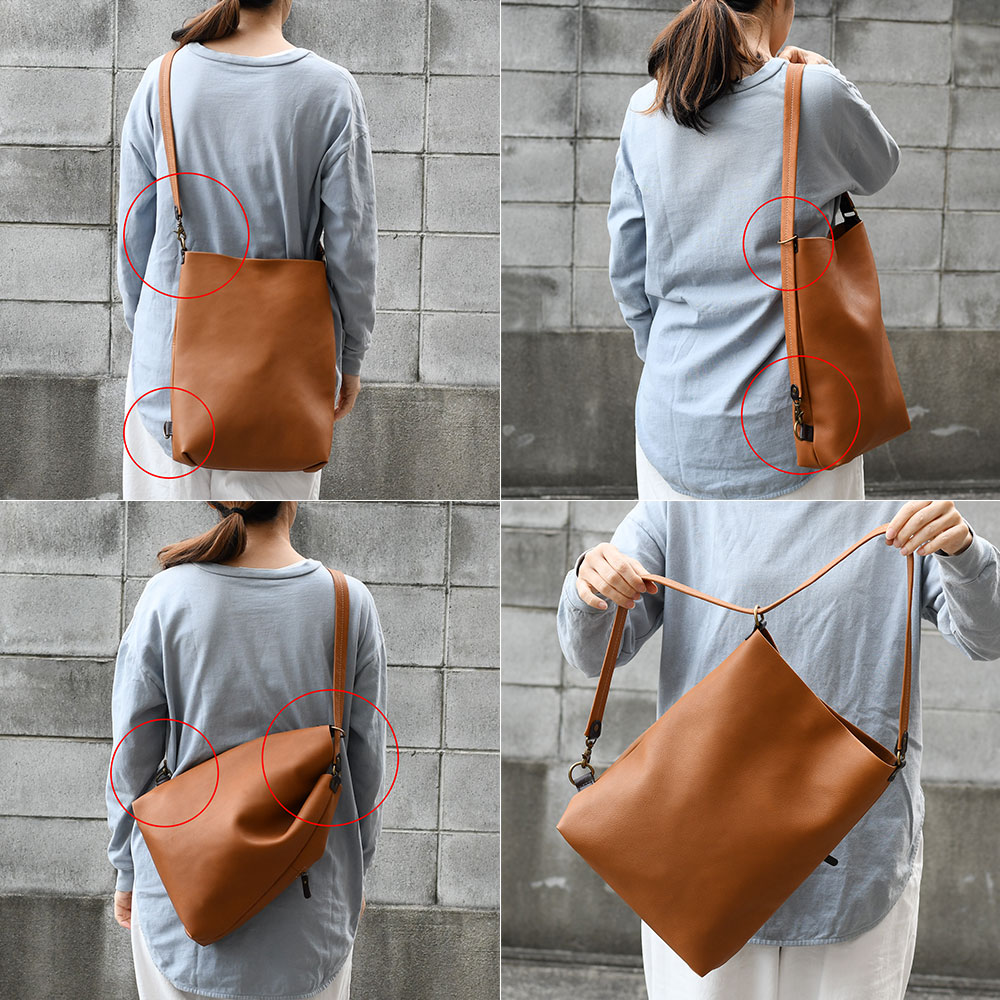 A4 縦長ショルダーバッグ トートバッグ 縦型 2wayバッグ スクエア alto