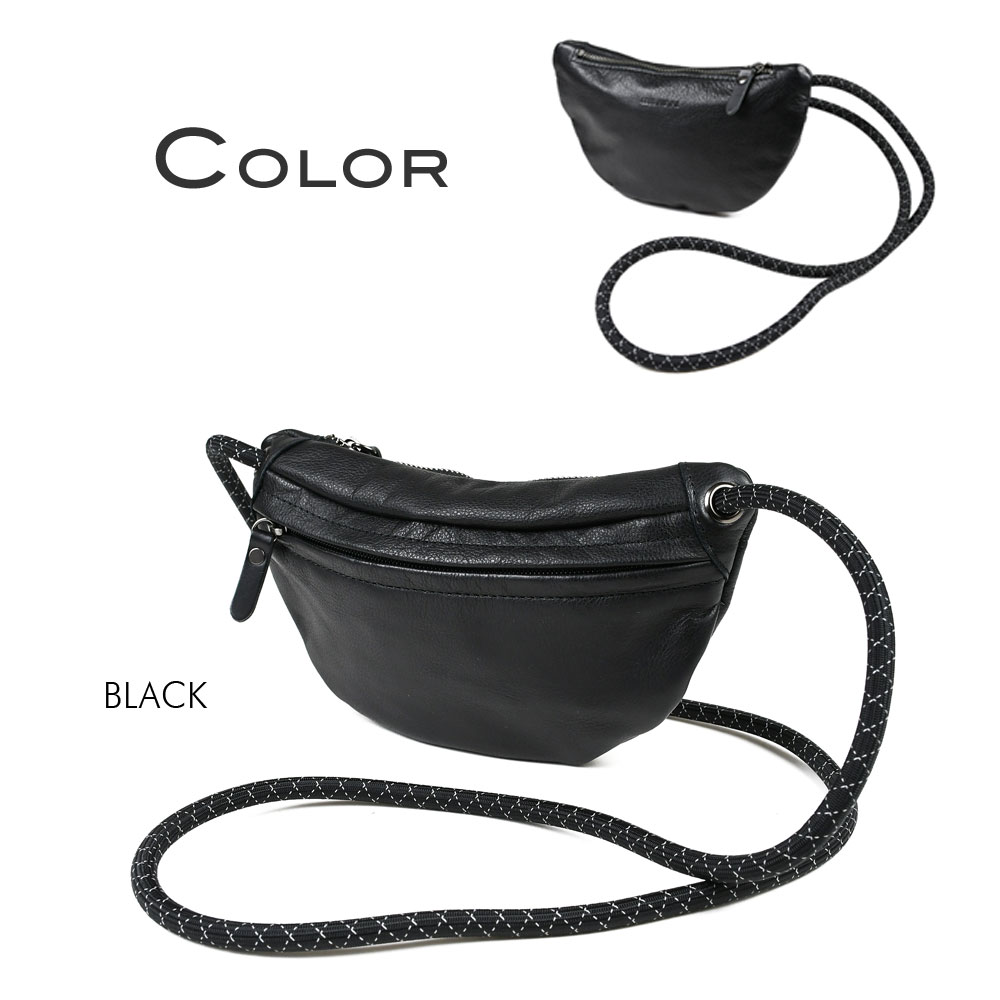 DEAL DESIGN ブラック レザーボディバッグ 美品 DEAL DESIGN スティング ボディバッグ レザー ショルダーバッグ