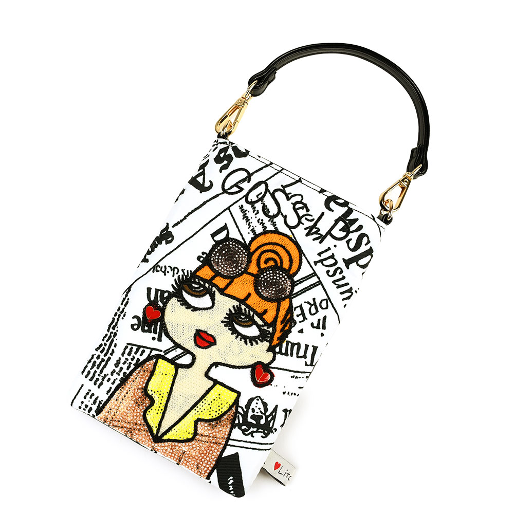 スマホショルダーバッグ スマホポシェット リタちゃん リタアーティ Lita Aaty Lyre ライル 2Way ミニショルダー 斜め掛け 肩掛け 女の子 スパンコール 耳飾り |  | 02