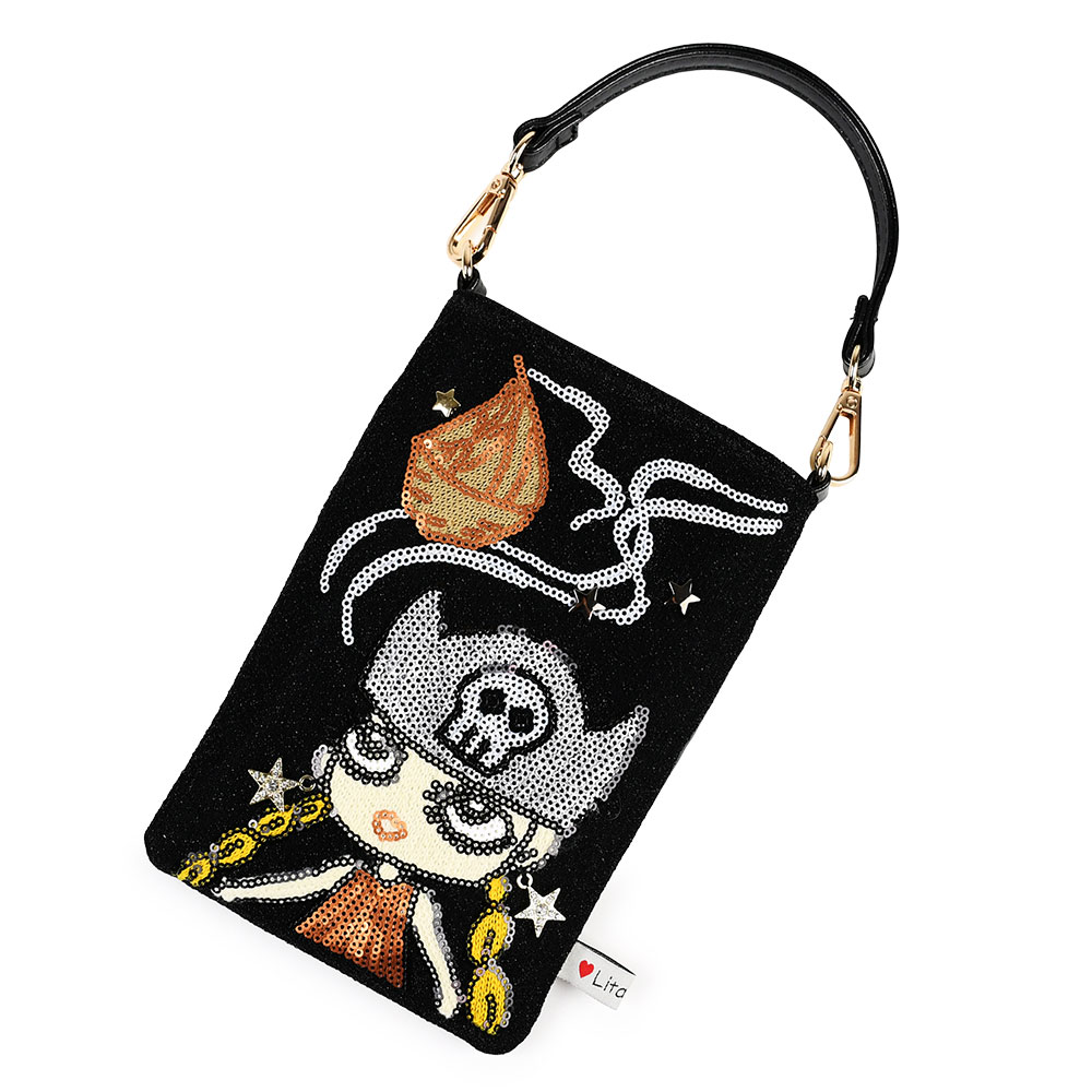 スマホショルダーバッグ スマホポシェット リタちゃん リタアーティ Lita Aaty Lyre ライル 2Way ミニショルダー 斜め掛け 肩掛け 女の子 スパンコール 耳飾り |  | 05