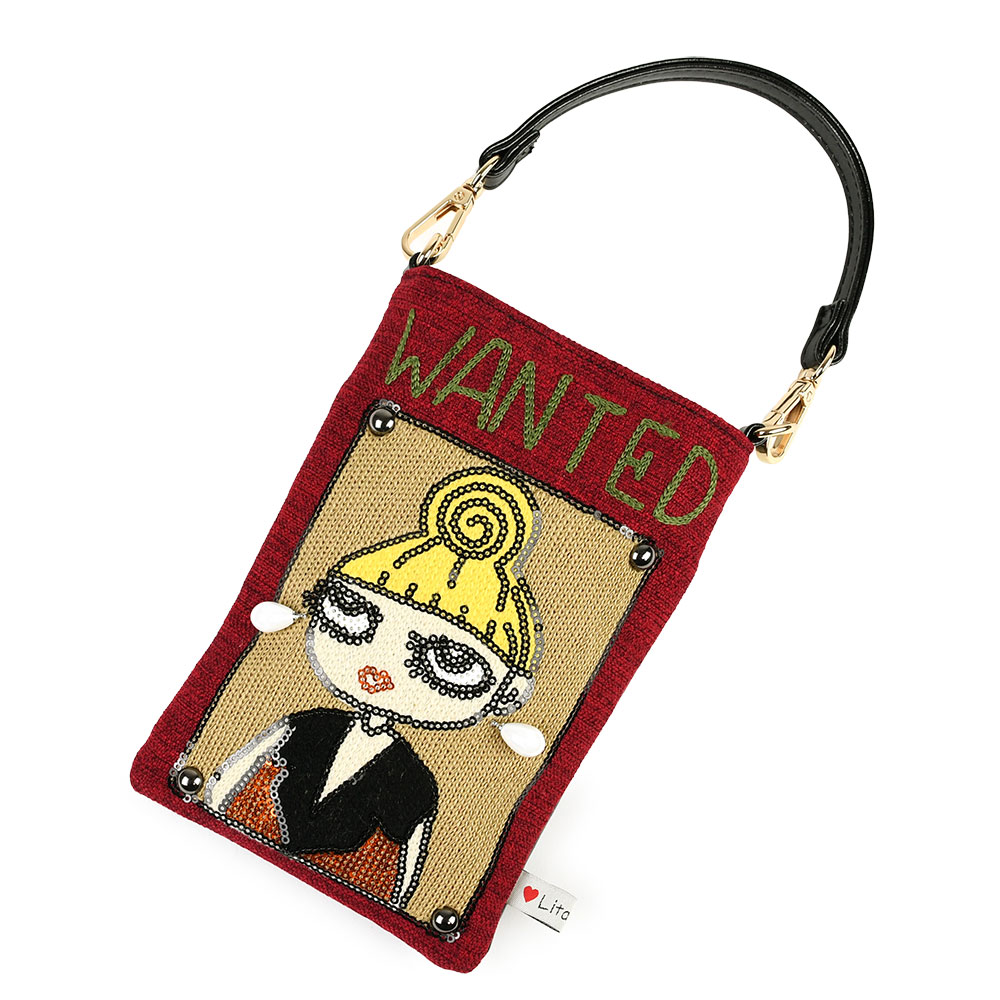 スマホショルダーバッグ スマホポシェット リタちゃん リタアーティ Lita Aaty Lyre ライル 2Way ミニショルダー 斜め掛け 肩掛け 女の子 スパンコール 耳飾り |  | 08